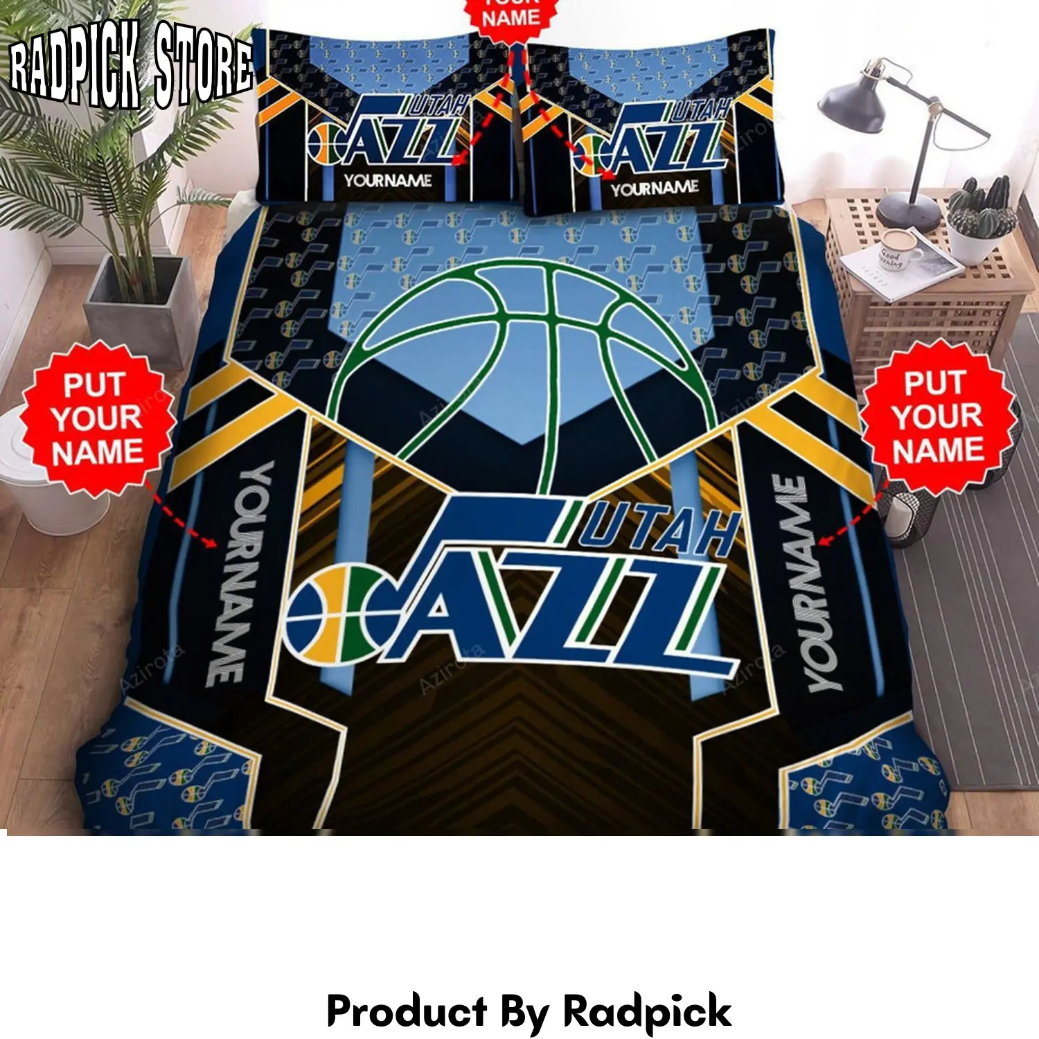 Radpick utah jazz bedding set custom name utah jazz duvet covers jazz bedding set bedding setjazz fans gift lovers gifthc cb72 rp327579